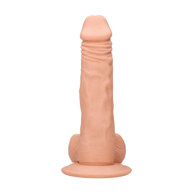 Realcock - 8'' realistic dildo with balls - flesh, Product back view  | Flirtybay.com.au
